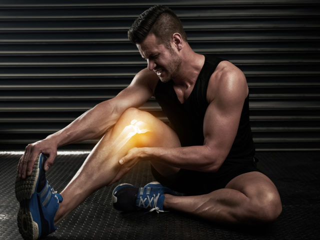 Man with knee pain