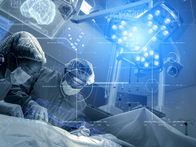 Operating room during a surgery